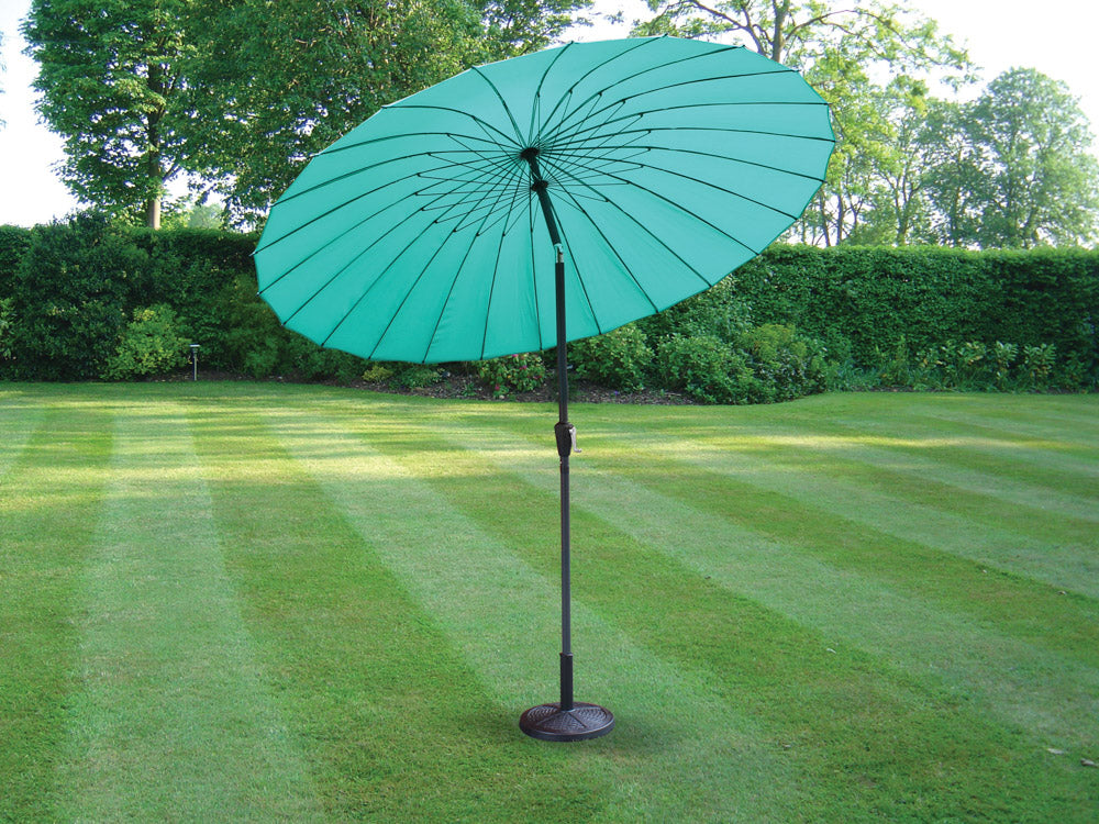 2.6m Powder Coated Parasol Shanghai Umbrella Crank & Tilt Garden Patio Summer 2.6m Powder Coated Parasol Shanghai Umbrella Crank & Tilt Garden Patio Summer